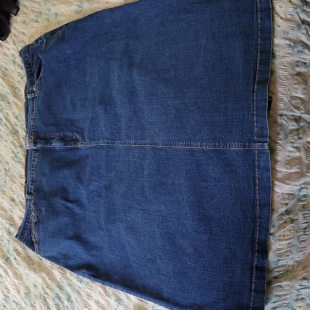 Plus size denim skirt